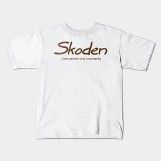 Skoden Permanent Ownership Brown Print Kids T-Shirt